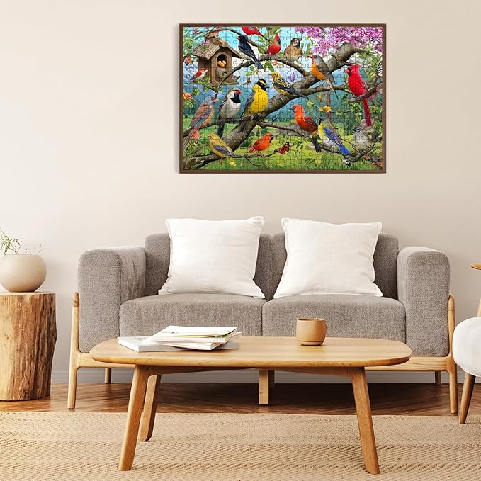 500 Piece Puzzle for Adults – Colorful Birds Jigsaw Puzzle for Adults & Seniors – Eco-Friendly Recycled Paper – Fun & Challenging Family Game Gift for Friends and Family (20.5 x 15 in)