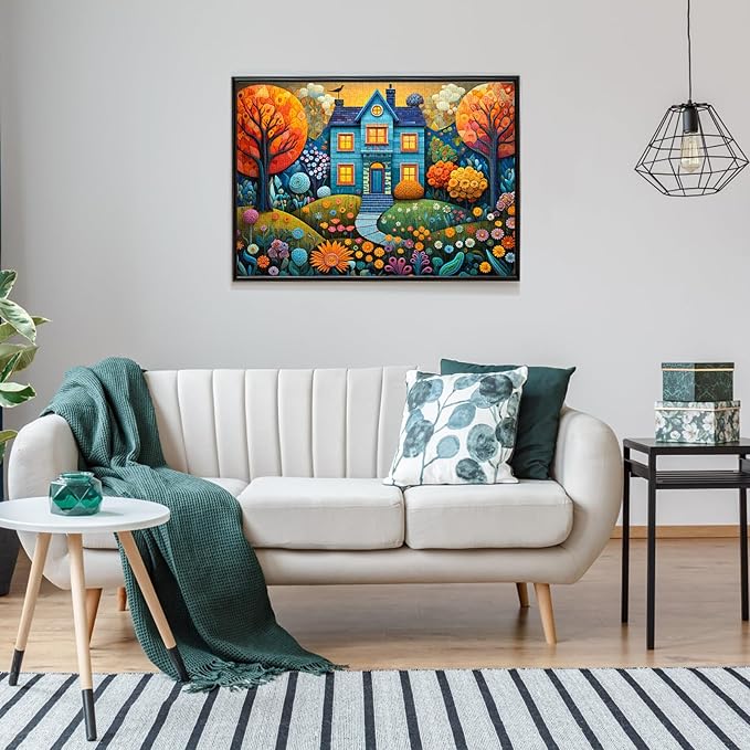 Jigsaw Puzzles for Adults 1000 Pieces, Interlock Perfectly No Dust, Impossible Difficult Hard Fun 1000 Piece Jigsaw Puzzles for Adults-1:1 Poster-Beautiful Homes