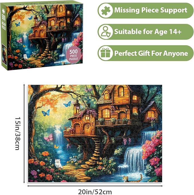 Puzzles for Adults 500 Pieces, Nature Jigsaw Puzzles 500 Piece for Adults Seniors, Challenging Puzzle Perfect for Game Nights, Great Gift for Jigsaw Puzzle Lovers, Size: 20.5" x 15"