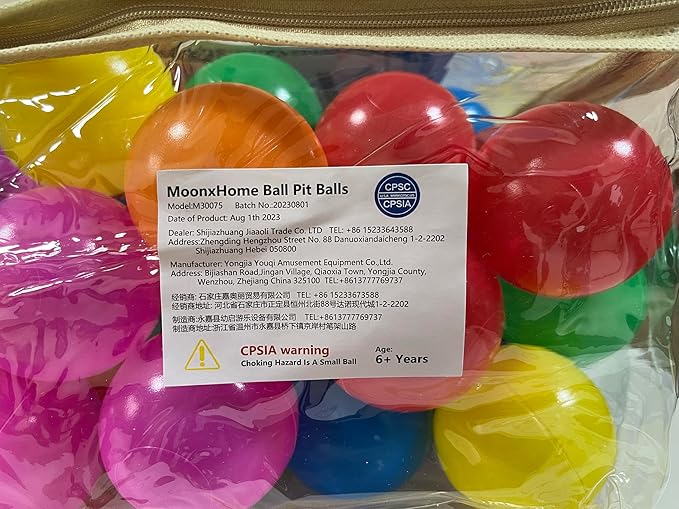 MoonxHome Ball Pit Balls for Toddlers, BPA Free Crush Proof Plastic Toy Balls for Ball Pit, Children's Pool Water Toys, Macaron Ocean Balls for Play Tent 2.15 Inch Pack of 100 200 500 800 1000