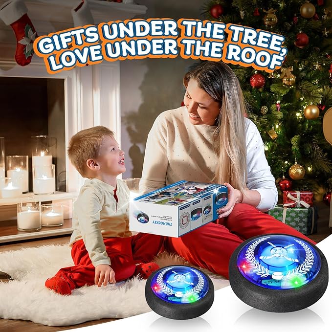 3-in-1 Hover Soccer Ball Set for Kids, Gift for Boys 3-5 6-8, Hover Soccer Ball for Kids, LED Lights Indoor Outdoor Birthday Christmas Hockey Gifts for Boys