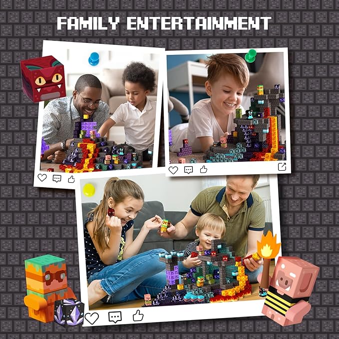 GobiDex Magnetic Blocks, Building Toys Game-Based Build Magwonder Cave World with Magnet Construction Toys STEM Sensory Gift for Boys Girls Birthday