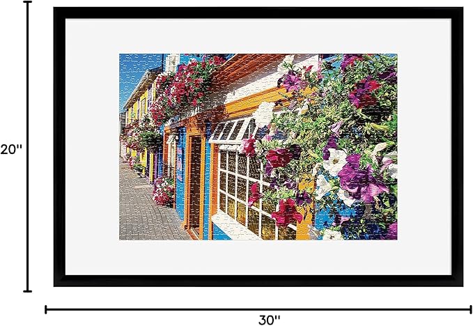 MCS 20x30 Puzzle Frame for Finished Puzzles, Black Vertical & Horizontal Wall-Mounted Large Picture Display for Preservation (1-Pack)