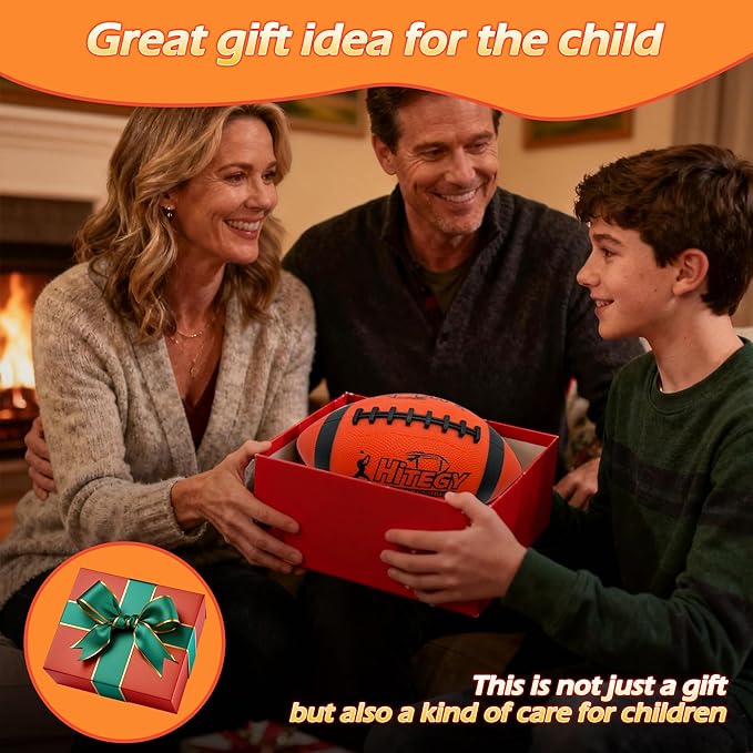 Glow in The Dark Football Light Up Football | USB-C Rechargeable LED Ball with Pump | Night Game Ball for Indoor & Outdoor Play | Gift Ready for Boys & Kids (with a Bag)