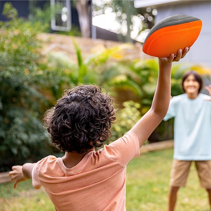 NERF Turbo Jr. Kids Foam Football - Classic Foam Football for Kids - Indoor + Outdoor Soft Foam Ball - Kids Mini Soft Foam Ball - NERF Toy Football for Kids - Easy Throw + Catch Youth Football