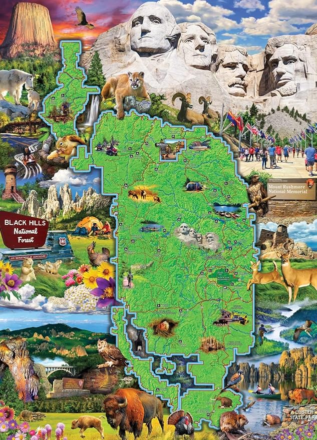 MasterPieces 1000 Piece Jigsaw Puzzle for Adults, Family, Or Kids - Black Hills