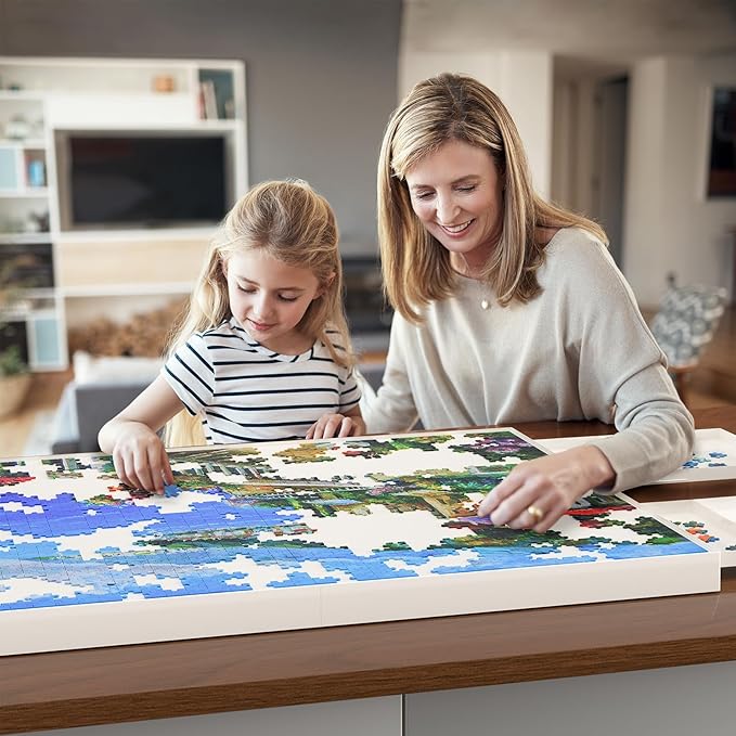 1500 Pieces Puzzle Board with Drawers and Cover,35"x27"Portable Jigsaw Puzzle Table for Adults Puzzle Tables with Drawers