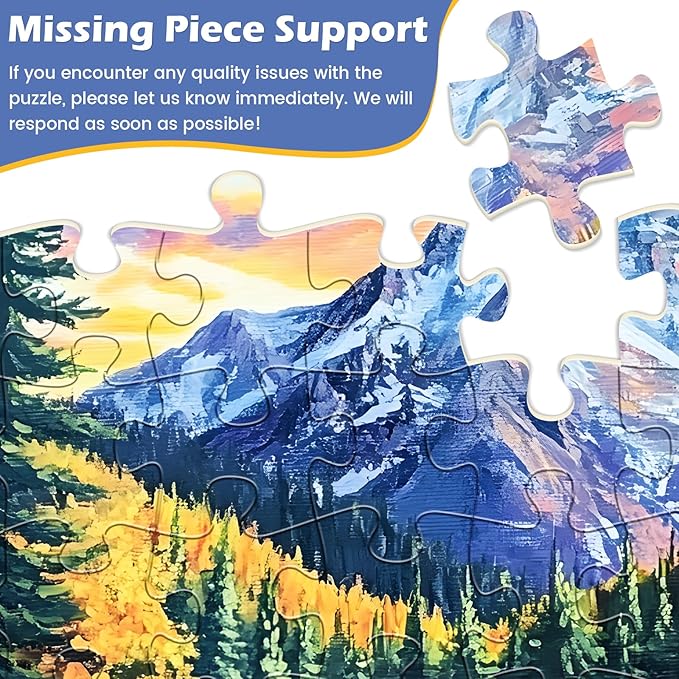 2 Pack 500 Pieces Puzzle for Adults,Snow Mountain Flamingo Jigsaw Puzzles 500 Pieces for Adults Seniors Adult Jigsaw Puzzles Games Premium Cardboard Puzzle for Relaxation Family Activity