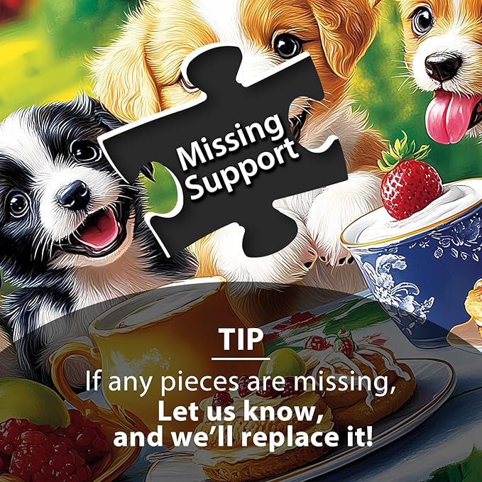 100 Piece Puzzles for Kids Ages 4-6 6-8 8-10, Dogs Tea Break Educational Jigsaw Puzzles, 100 Piece Large Piece Jigsaw Puzzles for Adults Teens Family Kids Puzzles 5-8 Gifts for Girls Boys