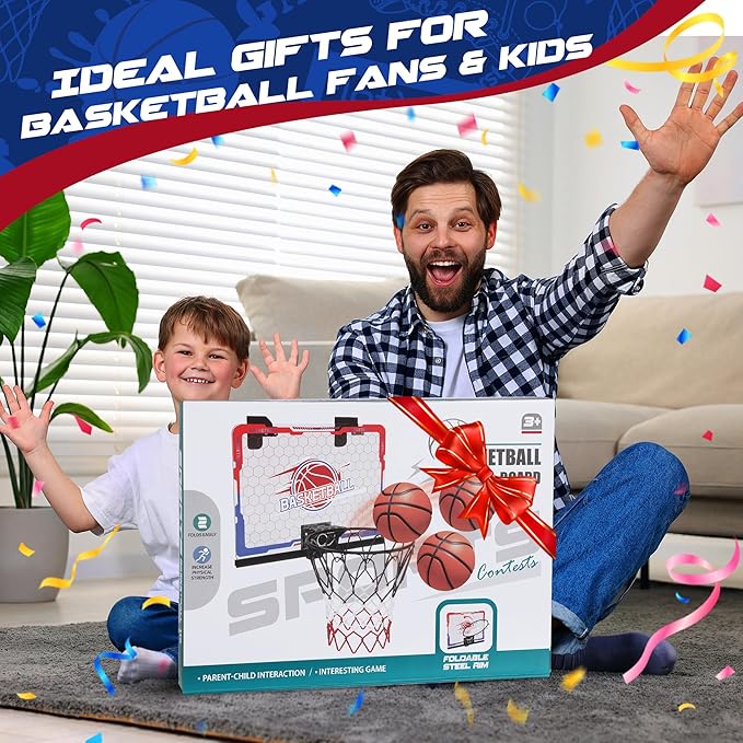 Kids Arcade Basketball Hoop Indoor Outdoor Single Shot Basketball Game for Toddler,Carnival Games Sport Gifts for Boys Girls Ages 3-8 Years Old,Ideal for Competition