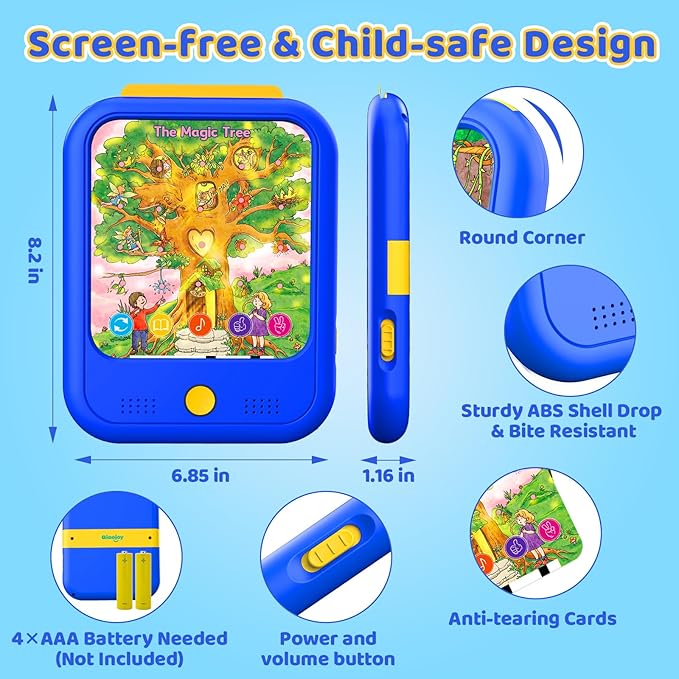 Kids Learning Tablet Bilingual, Montessori Educational Learning Toys for Toddlers 3-5 Year Olds, with 2000+ Words and Games, Autism Sensory Speech Therapy Toys, 3 4 5 6 Year Old Boy Girl Birthday Gift