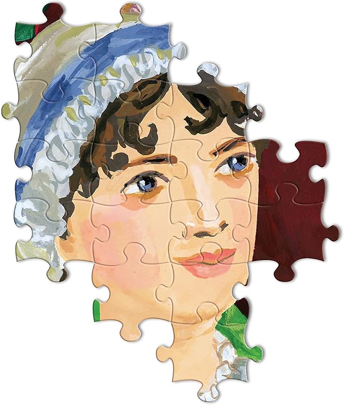 eeBoo 1000 Piece Puzzle - Jane Austen's Book Club Jigsaw Puzzle for Adults, Square 23" x 23" Made with Recycled Board & Vegetable-Based Ink
