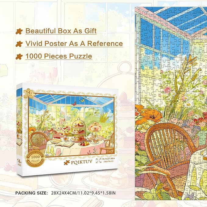 Puzzles for Adults 1000 Pieces Jigsaw Puzzles Impossible Puzzle with Letters on Back Scene Landscape Puzzle Fun Gift for Adults(27.56x19.7 Inch)