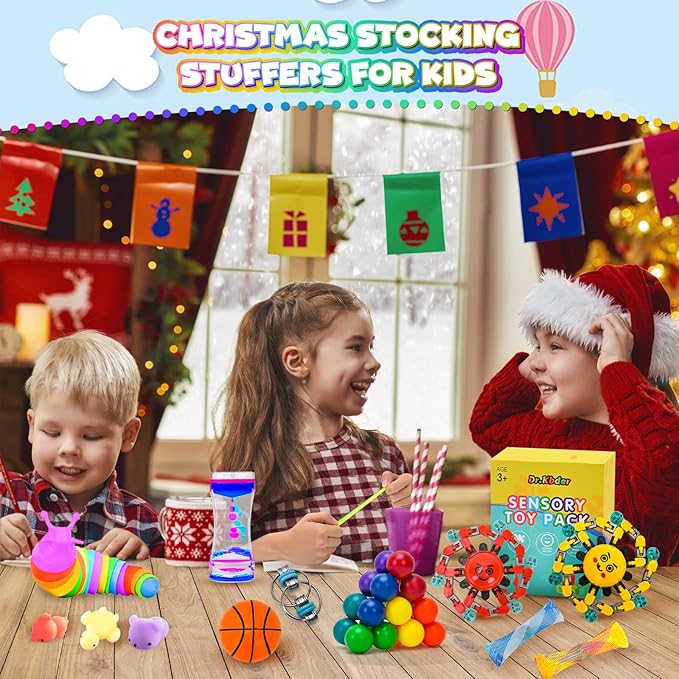 15Pack Fidget Toys Bulk for Kids Adult, Easter Basket Stuffers Gifts Sensory Autism ADHD Autistic Figette Classroom Treasure Prize Box School Must Have Stress Anxiety for Age 5-7 8-12 Valentines Day