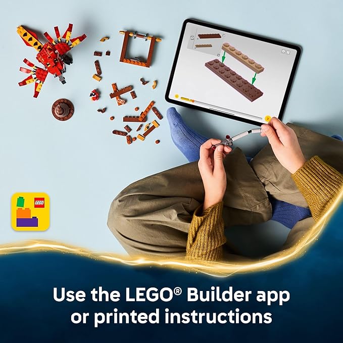 LEGO Harry Potter Fawkes: Dumbledore’s Phoenix Kids Toy - Building and Learning Toy for Pretend Play - Harry Potter Collectible for Boys and Girls, Ages 8+ - Gift Idea for Birthdays - 76448
