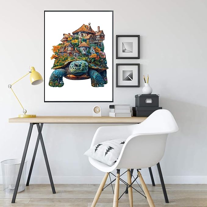 Wooden Puzzles for Adults, Turtle Wooden Puzzles 200 Pieces, Irregular Animals Fun Puzzles for Adults