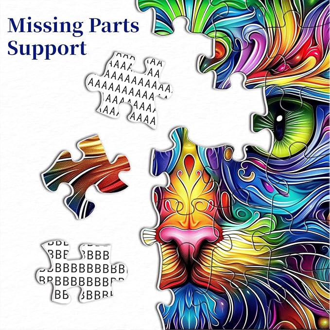 Cat Puzzles for Adults 1000 Pieces, Fantasy Animal Kitten Abstract Art Puzzle, Colorful Funny Cat Puzzle Kitty, Impossible Hard Challenge Jigsaw Puzzle for Adults