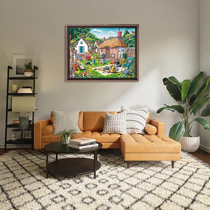 Jigsaw Puzzles for Adults 1000 Pieces, Interlock Perfectly No Dust, Impossible Difficult Hard Fun 1000 Piece Jigsaw Puzzles for Adults-1:1 Poster-Warm Courtyard