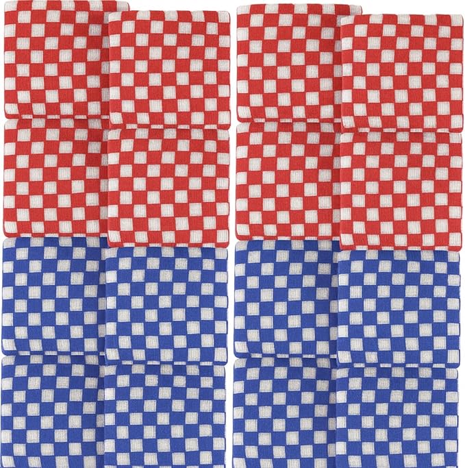 20 Pcs Mini Checkered Bean Bags for Tossing 2 x 2 Inch Mini Cornhole Canvas Bean Bags Carnival Outdoor Throwing Games Accessories Hand Toss for Sports Outdoor Party