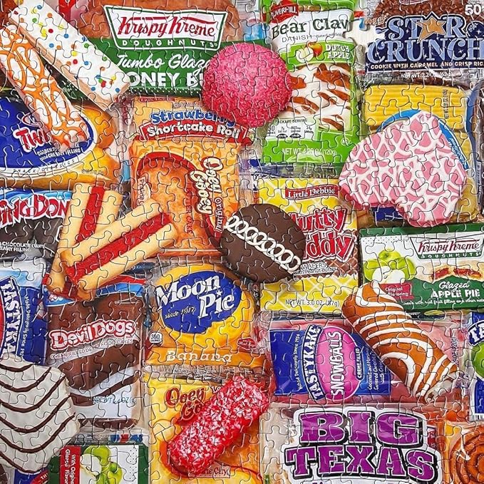 Springbok - Snack Treats - 500 Piece Jigsaw Puzzle- Nostalgic Photo of Our Favorite Snacks from Past