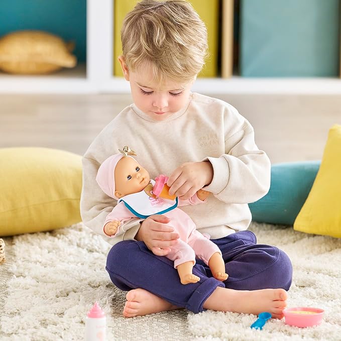 Corolle Baby Doll Accessory Set with Bottle, Blanket, and Feeding Items for Interactive Play and Imaginative Learning