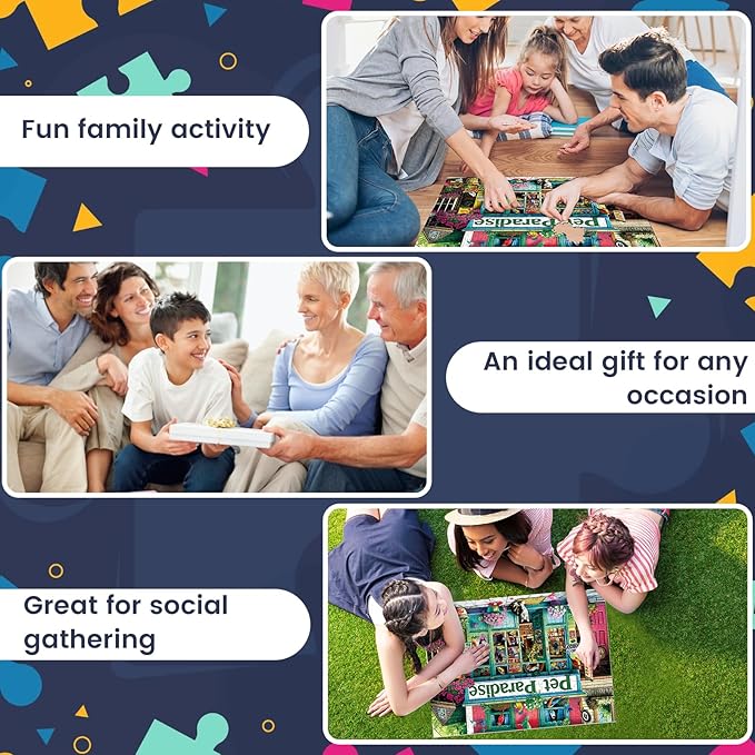 Jigsaw Puzzles for Adults 300 Pieces WSCXSC Pet Store Adult Puzzle Animals Paper Puzzle Large Poster Birthday Party Gift for Adult Children Elderly Challenging Family Activity 20.5 x 15 in