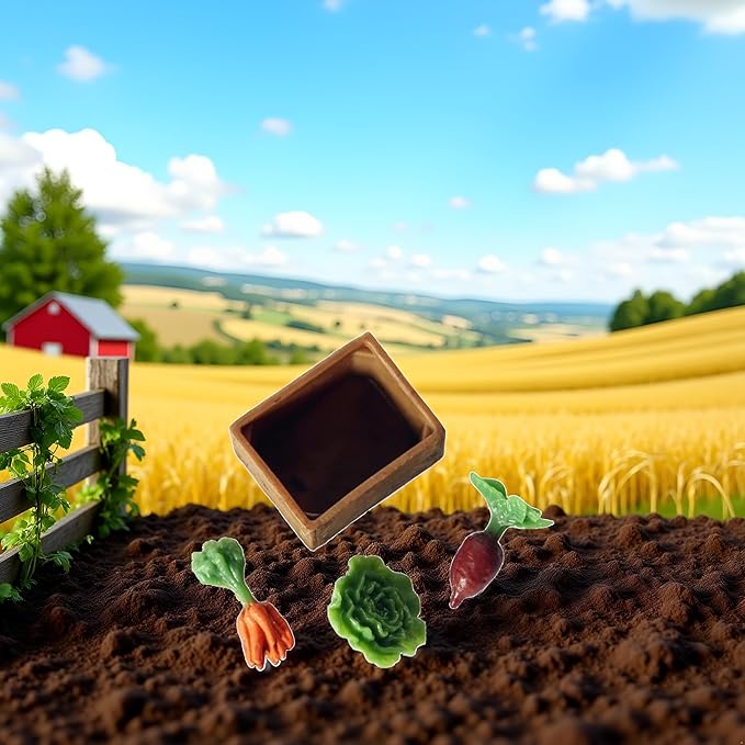 4Pcs/Set Miniature Dollhouse Agricultural Tools Decoration Toy Gift Tool 1/12 Doll Garden, Vegetable Basket, DIY Doll House Kit