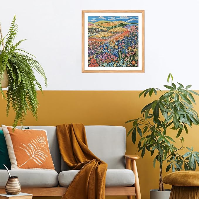 Jigsaw Puzzles for Adults 1000 Pieces, Pretty Flowers Square Challenging Unique Puzzle for Game Night Family Home Decor, 24x24 Inches, Pixel Flowers