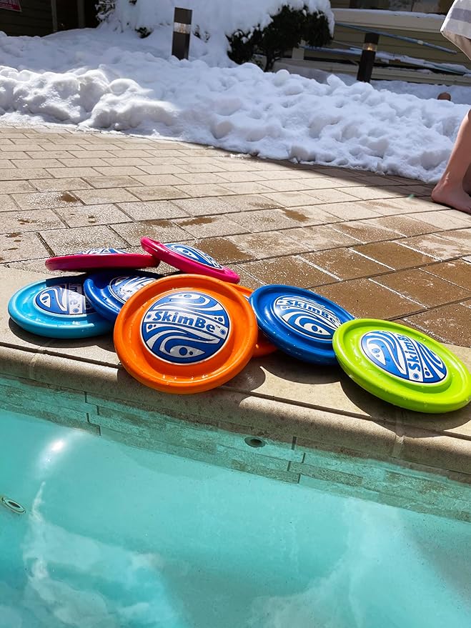 Skipping Disc Toy – Water Skipping Disc for Pool, Beach & Summer Fun – Floating Foam Throw Toy for Kids & Adults, Outdoor Water Play, Swim Training, Backyard Games (Light Blue)