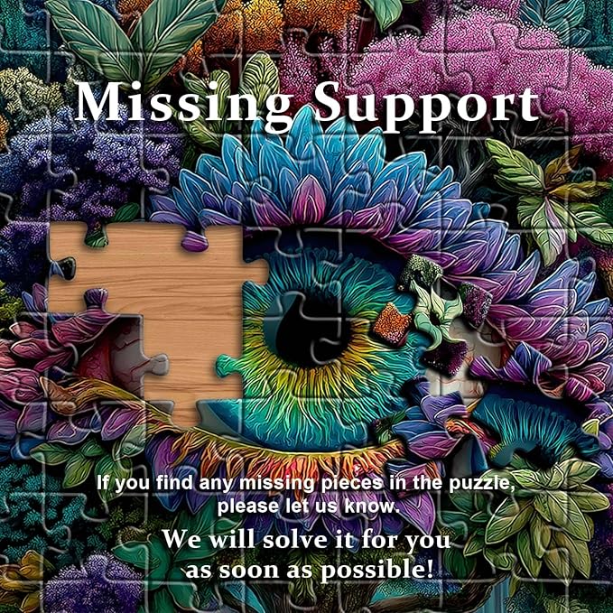 Impossible Puzzle for Adults 1000 Pieces, Fantasy Eye Nature Jigsaw Puzzle Plant Forest, Vintage Puzzles Challenge for Adults