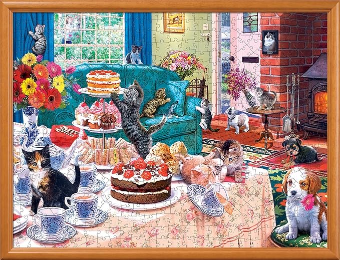 MasterPieces 550 Piece Jigsaw Puzzle for Adults, Family, Or Youth - Tea Time Terrors - 18"x24"