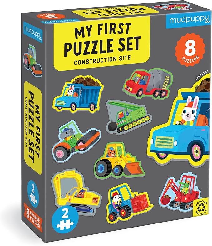 Mudpuppy Construction Site 2 Piece My First Puzzles