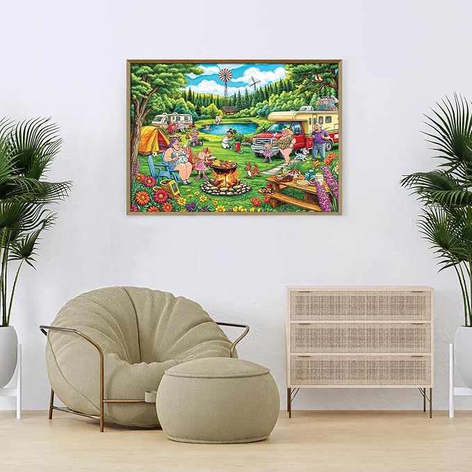 Jigsaw Puzzles for Adults 1000 Piece Puzzle for Adults 1000 Pieces Puzzle 1000 Pieces-Forest Camping