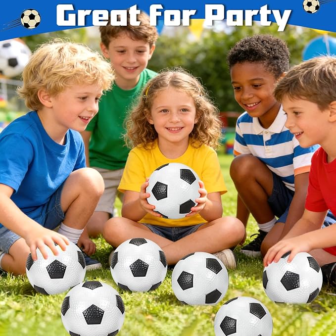 Hymaz 6 Inch Mini Soccer Balls for Kids Toddler, 6 Pack Inflatable Mini Balls with Pump, Small Soccer Ball Easter Birthday Gifts for Boys Girls Indoor Outdoor Sports Games Backyard Party Supplies