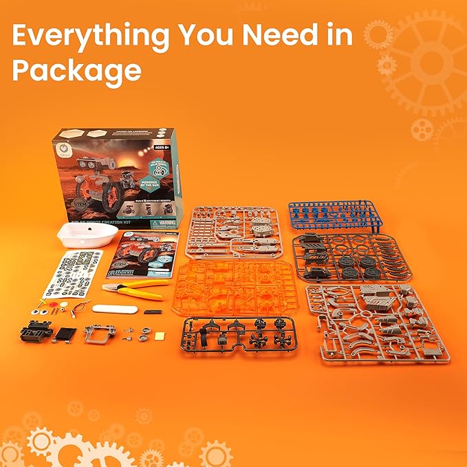 Sillbird Solar Robot Building Kit STEM Gift for Boys Aged 8-13, 15-in-1 DIY Science Educational Robotic Toy for Kids Teens Birthday, Powered by the Sun or Battery with 212 Pieces