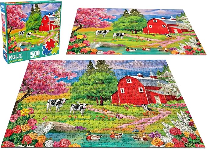 500 Piece Jigsaw Puzzles for Adults - Farm Scenery
