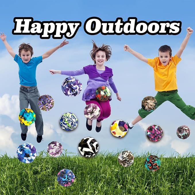6 Pack Astro Jump Ball, Multicolored Spaceballs, Super High Bouncing Lightweight for Children, Bouncy Balls, Jumping Toy for Stress Relief