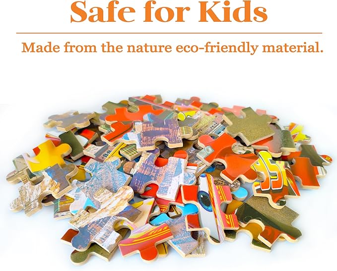 Puzzles for Kids Ages 4-8 60 Pieces Jigsaw Puzzles for Boys and Girls Educational Learning Puzzles in Metal Box