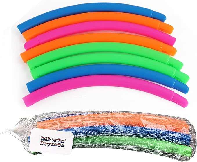 Kids Exercise Hoop, Snap Together Detachable Adjustable Weight Size Plastic Toy Hoops - Spinning Rings for Sports, Exercise, Playing, 32-Inch