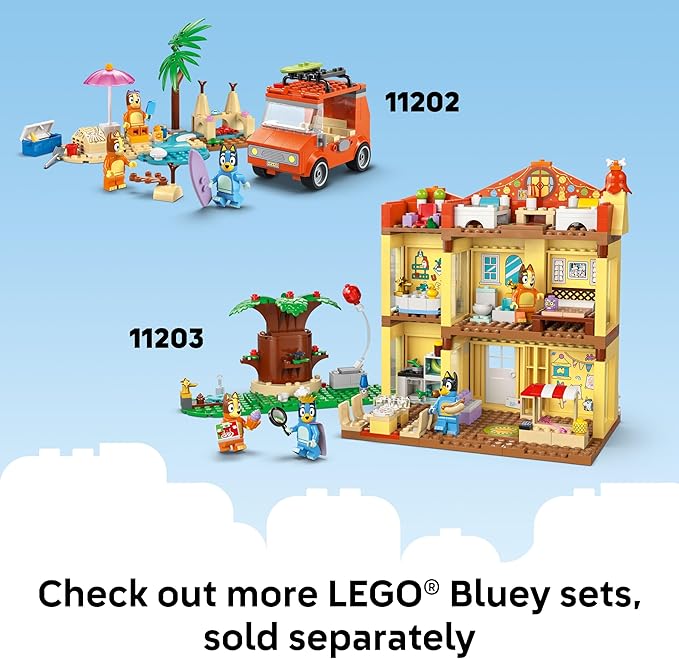 LEGO Bluey Playground Fun with Bluey and Chloe Building Toy - Preschool Learning Toys for Boys & Girls, Ages 4+ - Gift for Easter for Toddlers - 11201