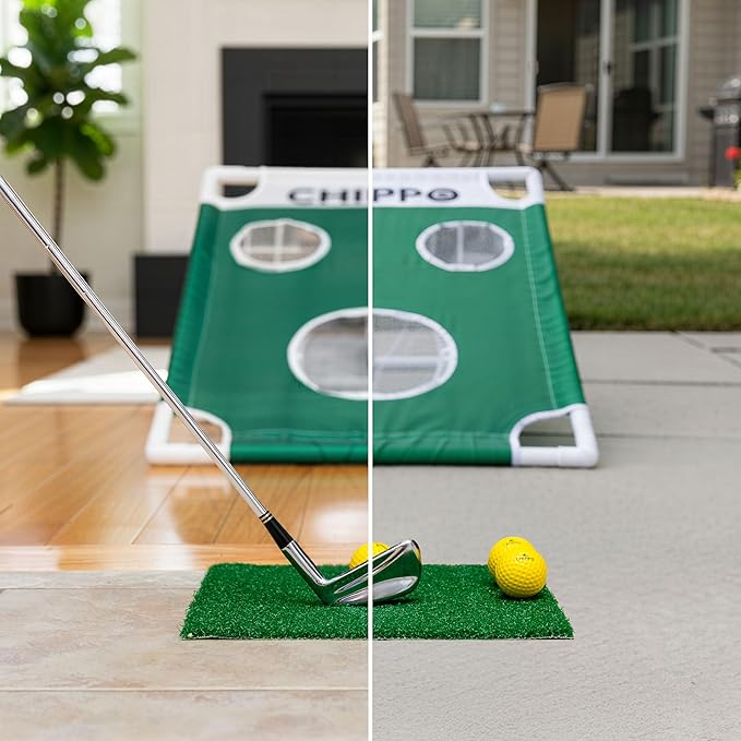 Chippo GO Portable Backyard Golf Chipping Game Set – Lawn, Beach & Tailgate Chip & Toss 2-in-1 Golf Game (2 Targets, Mats, Foam Balls, Chippo Sacks, Carry Bag) – Fun Outdoor Game for Families