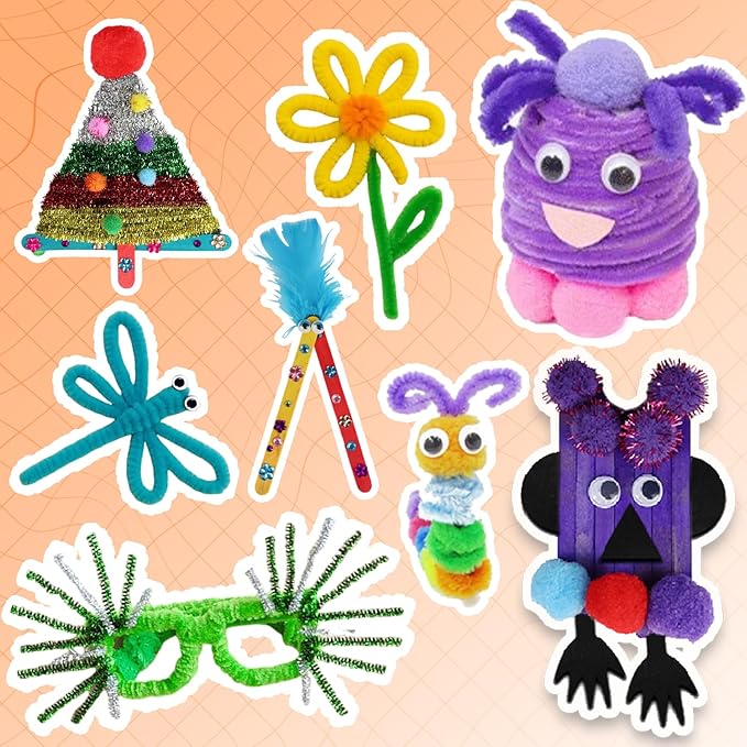 ANTDECOUS Arts and Crafts Supplies Kit for Kids - 1650+PCS Craft Supplies & Materials for Kids Creative Art Birthday Holiday Gift Craft Kits for Girls Boys 4+ 5 6 7 8 9 Year Old