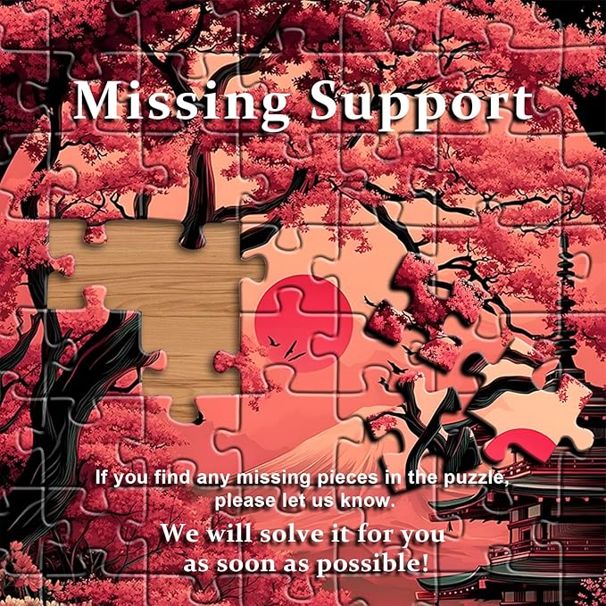 PICKFORU Landscape Puzzles 1000 Piece for Adults, Japanese Cherry Blossom Puzzle Nature Mountain Tree Scenic, Flower Vintage Scenery Jigsaw Puzzles Challenge