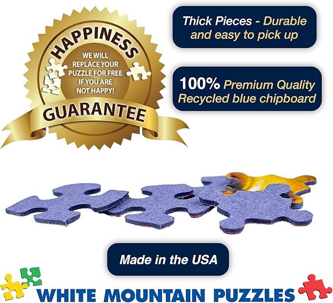 White Mountain 1000 Piece Jigsaw Puzzle Basketball Legends Collage Puzzles with Large Pieces for Adults and Family 24"x30" – I Love Basketball