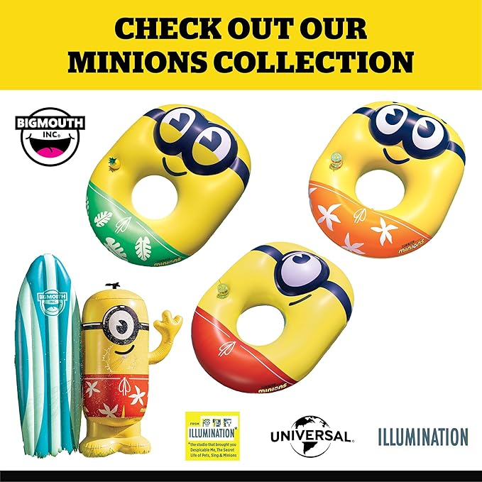 Minions Water Football Pool Toy, Kids Beach and Pool Football for Summer Water Games, Backyard, Parties, and Outdoor Play