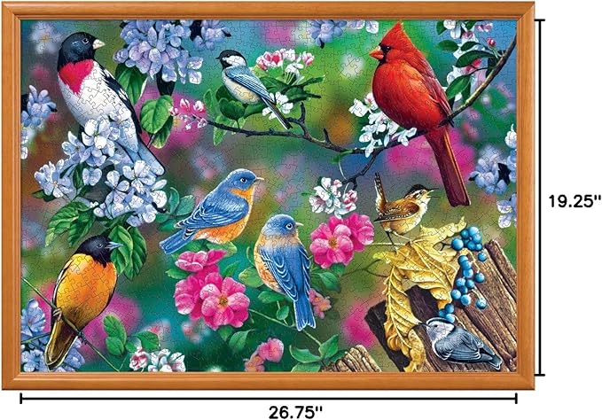 MasterPieces 1000 Piece Jigsaw Puzzle for Adults, Family, Or Youth - Songbird Collage - 19.25"x26.75"