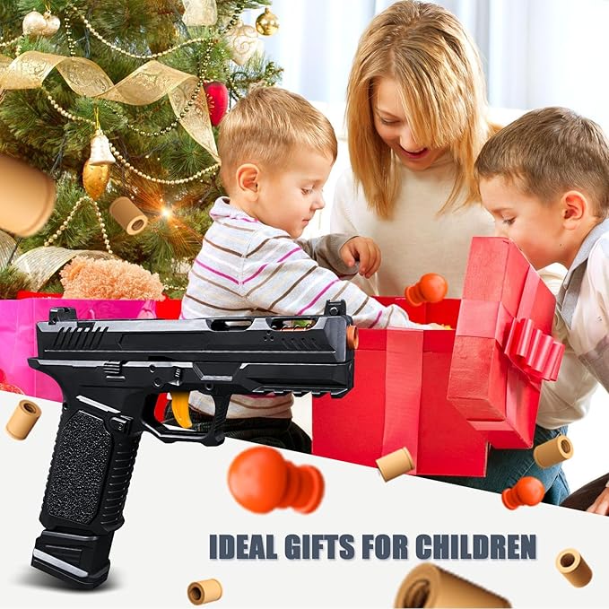 Toy Gun, Semi-Automatic Shell Ejecting Toy Gun Pistol Automatic Reloading for Kid, Shooting Games Educational Model Toy Pistol to Cool Toys Gifts for Boys & Girls Ages 6+