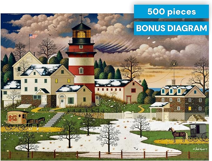 Buffalo Games – Charles Wysocki Twilight Sentinel 500 Piece Jigsaw Puzzle for Adults with Full-Color Reference Poster