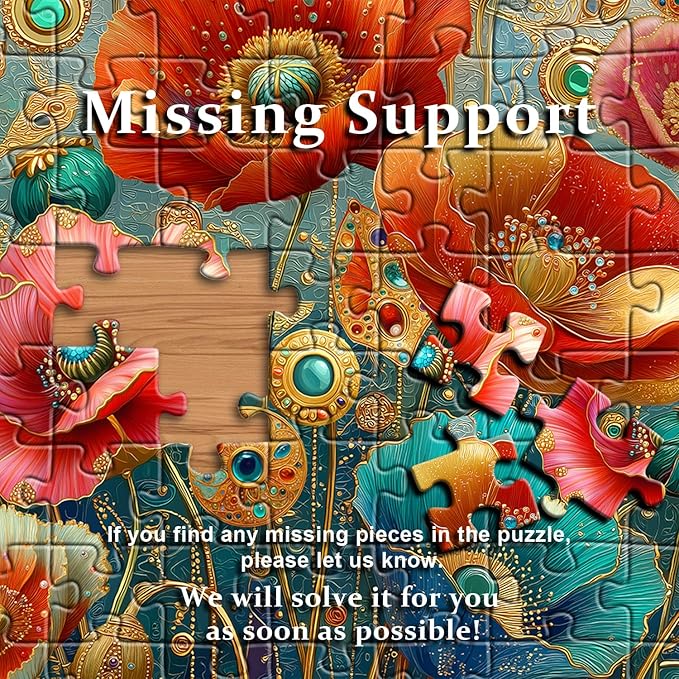 Flower Puzzles for Adults 1000 Piece, Garden Art Floral Puzzle Fantasy Wildflower, Impossible Hard Challenge Jigsaw Puzzle