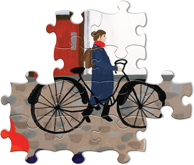 eeBoo: Piece and Love Whimsical Village 1000-piece square Jigsaw Puzzle for Adults and Families, Includes Glossy, Sturdy Pieces and Minimal Puzzle Dust